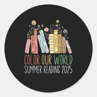 Sticker Rond Couleur Notre Monde Lecture Été 2025