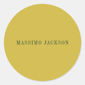 Sticker Rond Couleur or Minimaliste Moderne Uni