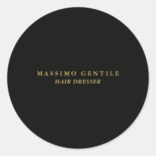 Sticker Rond Couleur Or Noir Professionnel Tendance
