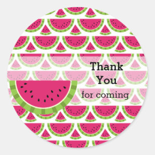 Sticker Rond Couleur pastèque
