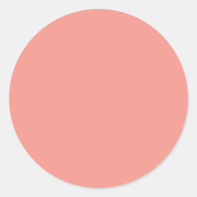 Sticker Rond Couleur Rose Flamant Pastel (Devant)