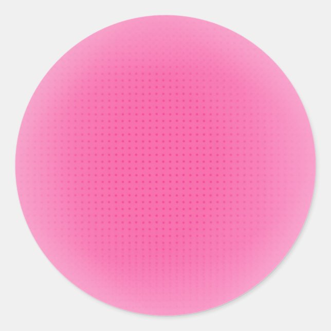 Sticker Rond Couleur rose tendance personnalisée Modèle blanc é (Devant)