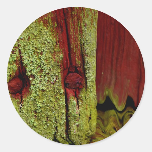 Sticker Rond Couleur rouge typique de Falun suédois, très popul (Devant)