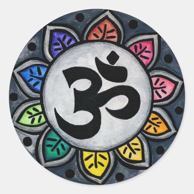 Sticker Rond Couleur sereine (Devant)