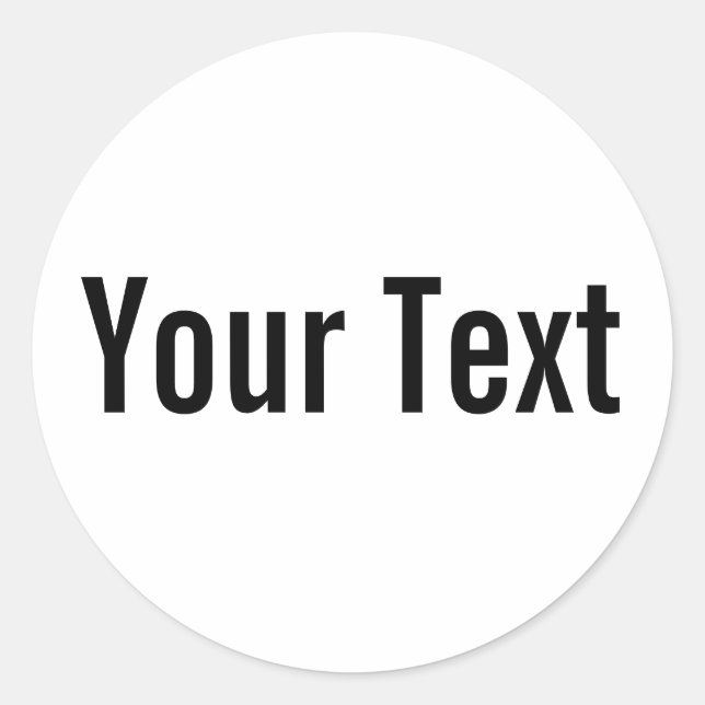 Sticker Rond COULEUR SEULEMENT | blanc + texte (Devant)