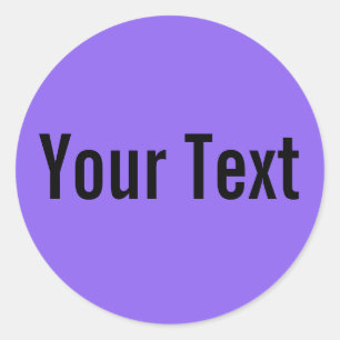 Sticker Rond COULEUR SEULEMENT   lila + votre texte