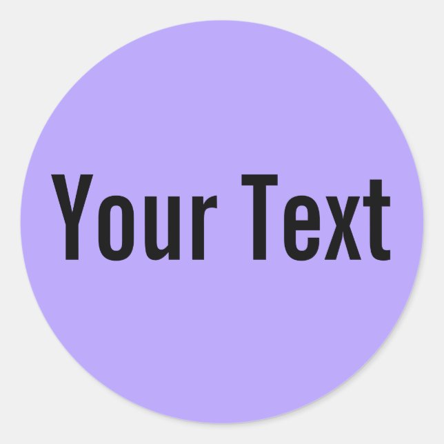 Sticker Rond COULEUR SEULEMENT | lumière violette + votre texte (Devant)