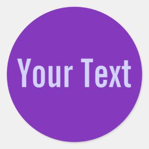 Sticker Rond COULEUR SEULEMENT violet + votre texte