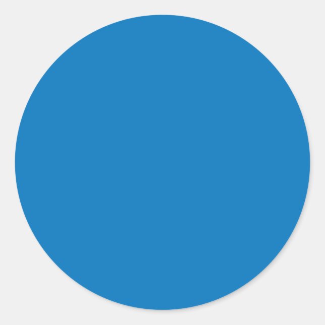 Sticker Rond Couleur solide bleu français (Devant)