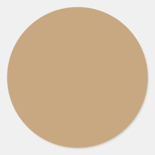 Sticker Rond Couleur solide : Camel Brown