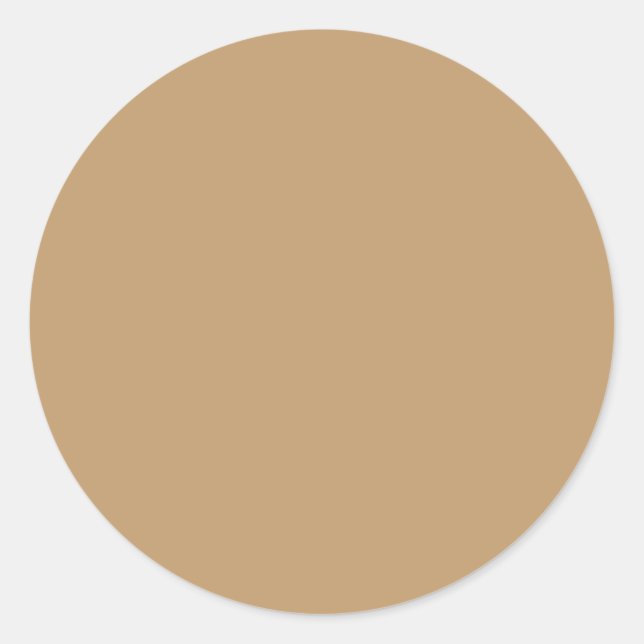 Sticker Rond Couleur solide : Camel Brown (Devant)