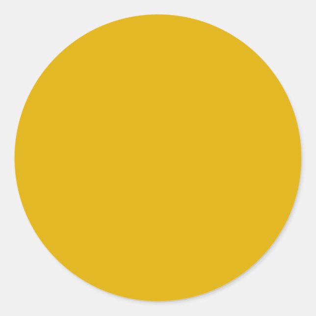 Sticker Rond Couleur solide jaune moutarde (Devant)