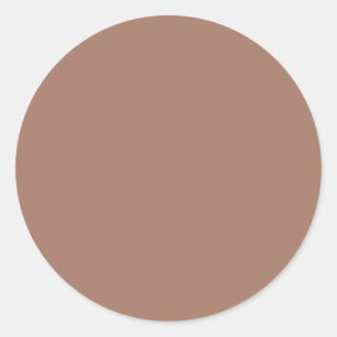 Sticker Rond Couleur solide Mocha Mousse