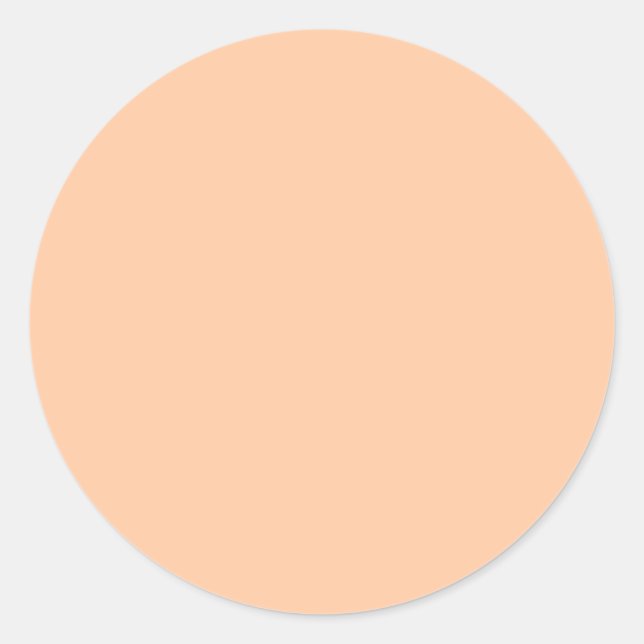 Sticker Rond Couleur solide profonde Peach (Devant)
