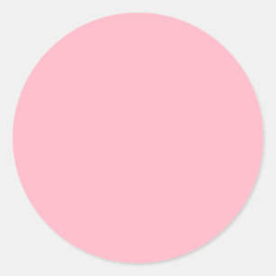 Sticker Rond Couleur solide rose cerise en fleurs