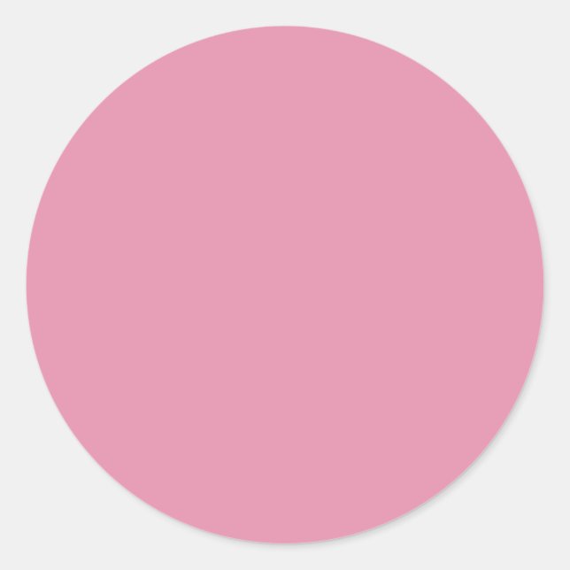 Sticker Rond Couleur solide rose charmant (Devant)