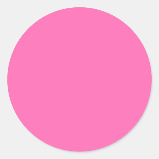 Sticker Rond Couleur solide rose chaud (Devant)