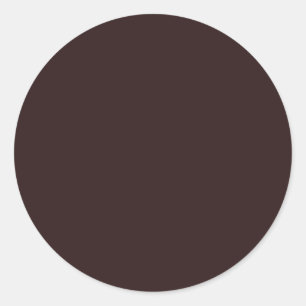 Sticker Rond Couleur solide simple de Brown foncé