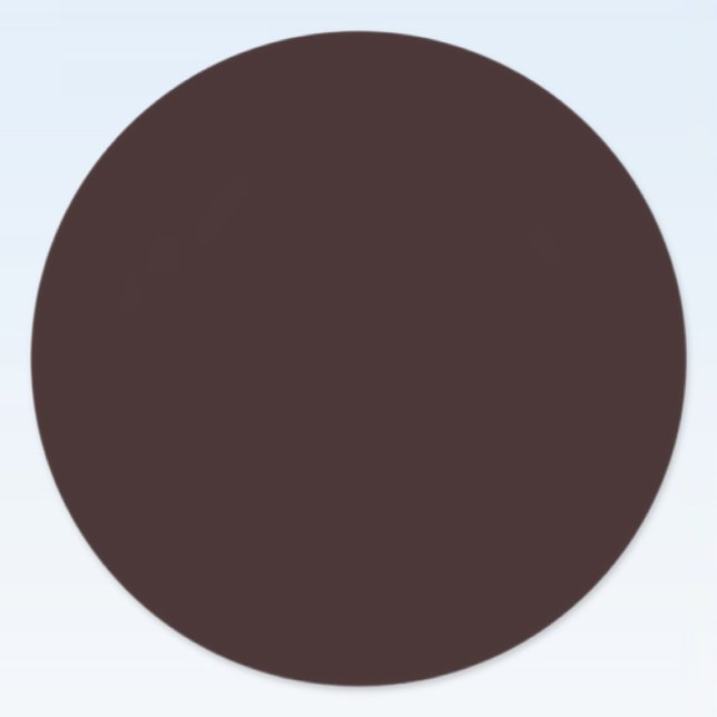 Sticker Rond Couleur solide simple de Brown foncé (Créateur téléchargé)