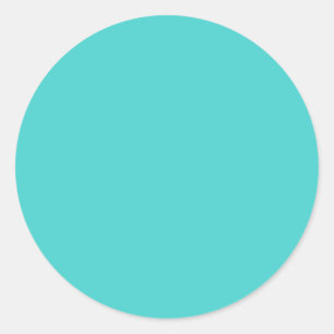 Sticker Rond Couleur solide turquoise moyenne