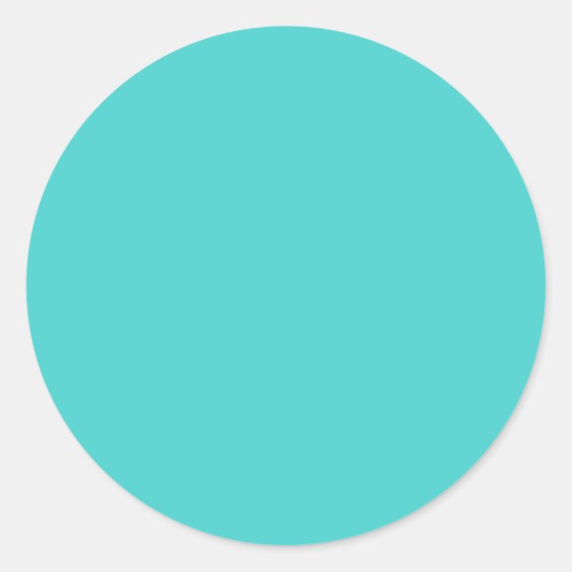 Sticker Rond Couleur solide turquoise moyenne (Devant)