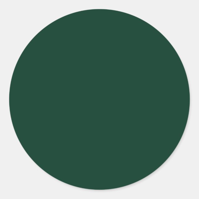 Sticker Rond Couleur solide vert foncé (Devant)