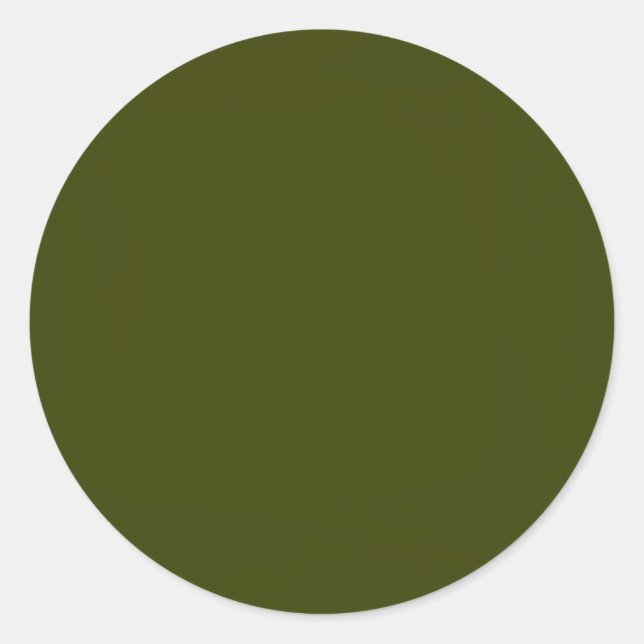 Sticker Rond Couleur solide vert olive foncé (Devant)