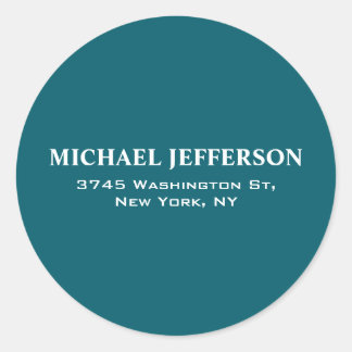 Sticker Rond Couleur Turquoise foncée chic personnalisée