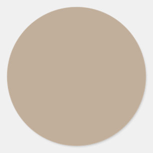 Sticker Rond Couleur uni en latte beige