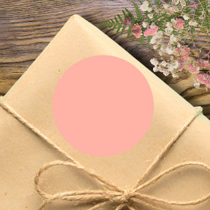 Sticker Rond Couleur Uni Récif Corail Pastel Classique Élég