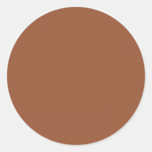 Sticker Rond Couleur unie Terracotta Orange Brûlé