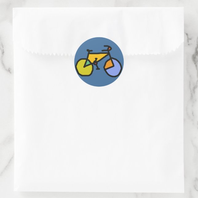Sticker Rond couleur Vélo . thème vélo (Sac)