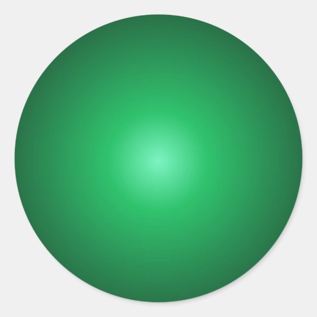 Sticker Rond Couleur verte élégante personnalisée Modèle blanc  (Devant)