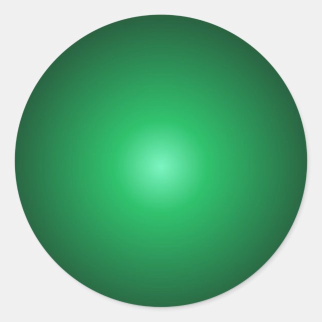 Sticker Rond Couleur verte personnalisée Blanc Modèle élégant t (Devant)