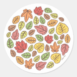 Sticker Rond Couleurs d'automne