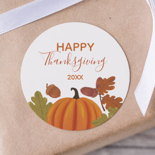 Sticker Rond Couleurs d'automne du bon thanksgiving