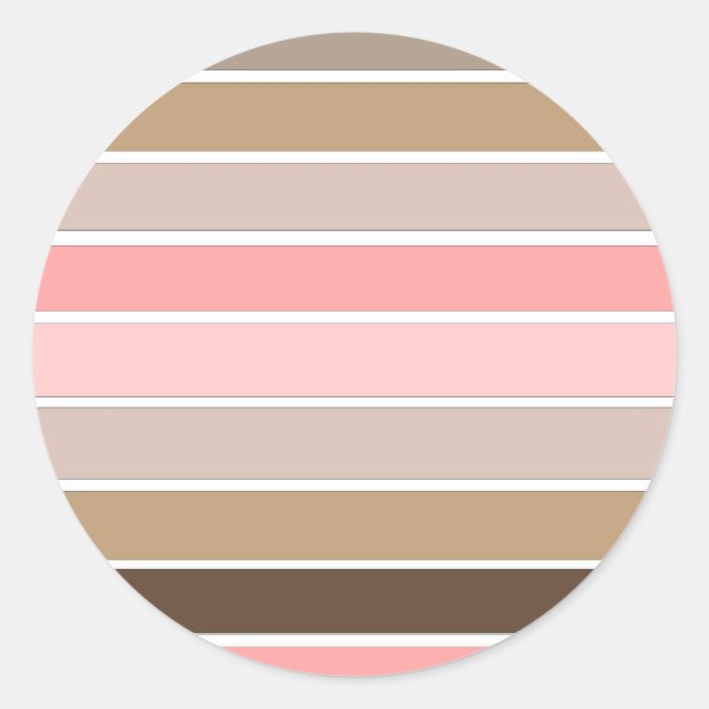 Sticker Rond Couleurs du coquillage de cône (Devant)