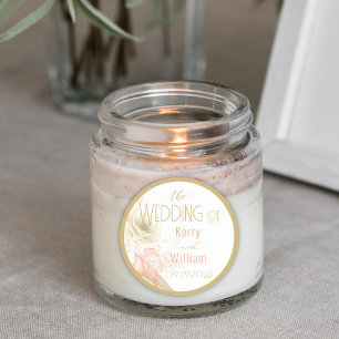 Sticker Rond Couleurs neutres Mariage élégant