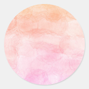 Sticker Rond Couleurs pastel aquarelle artistique peinte motif