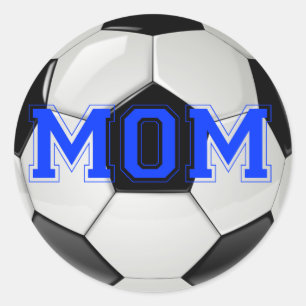 Sticker Rond Couleurs personnalisées de maman de football
