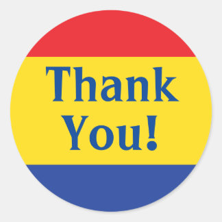 Sticker Rond Couleurs primaires Fête d'anniversaire