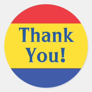 Sticker Rond Couleurs primaires Fête d'anniversaire de l'enfant