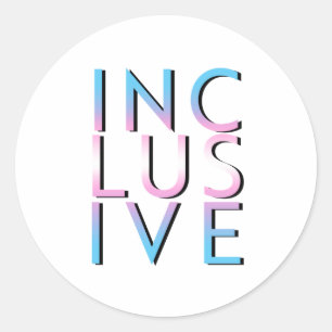 Sticker Rond Couleurs Trans Inclusives
