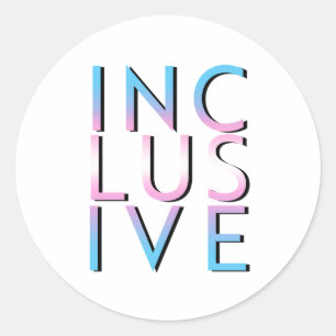 Sticker Rond Couleurs Trans Inclusives