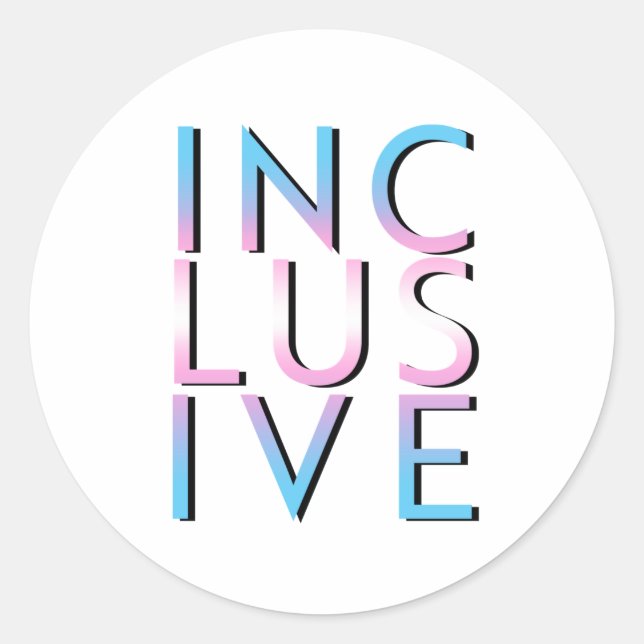 Sticker Rond Couleurs Trans Inclusives (Devant)