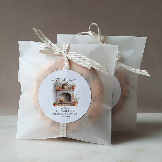 Sticker Rond Country Kitchen | Remerciements pour une réception (Créateur téléchargé)