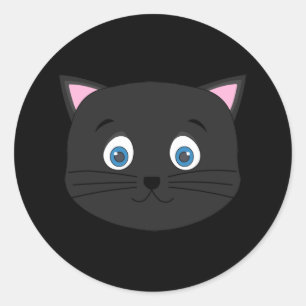 Sticker Rond Coup de coeur noir