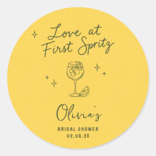 Sticker Rond Coup de foudre au premier Spritz 