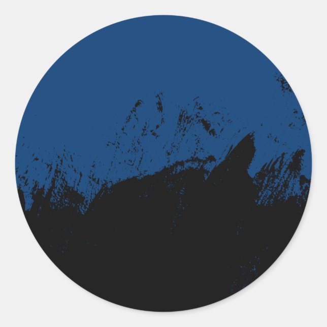 Sticker Rond Coup de pinceau 8 (Devant)