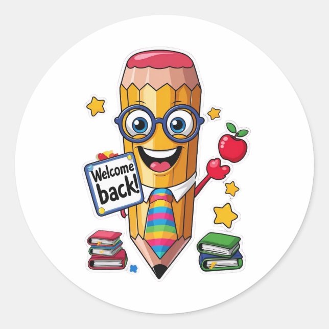 Sticker Rond Coup d'oeil – Bienvenue à la rentrée ! (Devant)